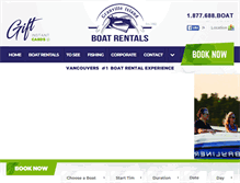 Tablet Screenshot of boatrentalsvancouver.com